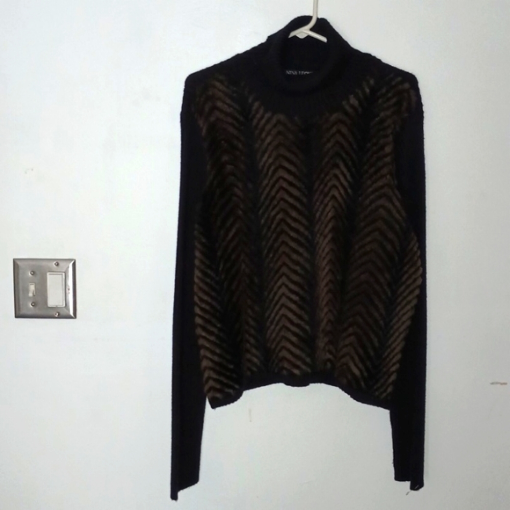 Faux Fur Bolero Sweater Nina Leonard